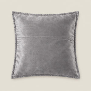 Beckett Grey Grid Cushion Cover with Ring Detail - Home Artisan