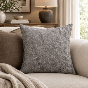 Sienna Charcoal Grey Abstract Ripple Cushion Cover - Home Artisan