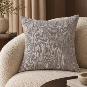 Arden Grey Woodgrain Pattern Cushion Cover - Home Artisan