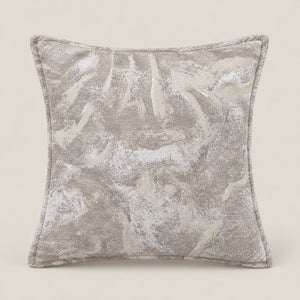 Ophelia Beige Abstract Marble Pattern Cushion Cover - Home Artisan
