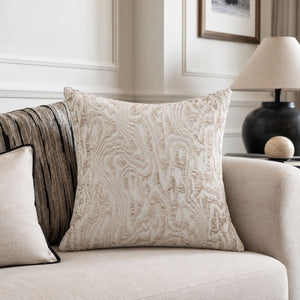 Rowan Ivory and Taupe Woodgrain Cushion Cover - Home Artisan