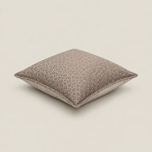 Cassian Bronze Taupe Geometric Cushion Cover - Home Artisan