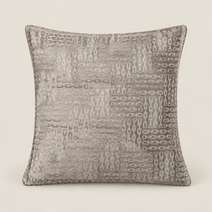 Alistair Taupe Chain Pattern Cushion Cover - Home Artisan