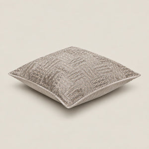 Alistair Taupe Chain Pattern Cushion Cover - Home Artisan