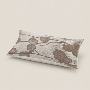 Fleur Ivory and Taupe Floral Rectangular Cushion Cover - Home Artisan