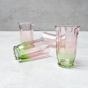 Clara Blush & Sage Ombre Drinking Glass (Tall) - Set of 4 - Home Artisan
