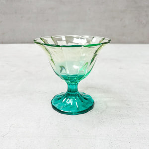 Serena Aqua & Amber Ombre Scalloped Dessert Bowl - Set of 6 - Home Artisan