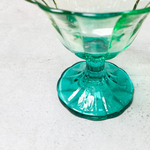 Serena Aqua & Amber Ombre Scalloped Dessert Bowl - Set of 6 - Home Artisan