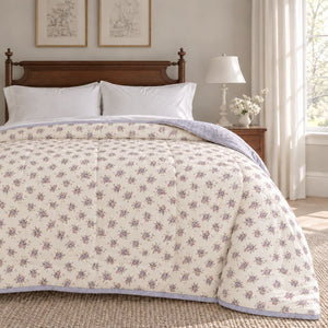 Azalea Lilac Bouquet King Size Comforter - Home Artisan