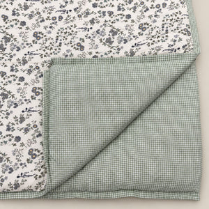 Aster Slate Blue Floral King Size Comforter - Home Artisan