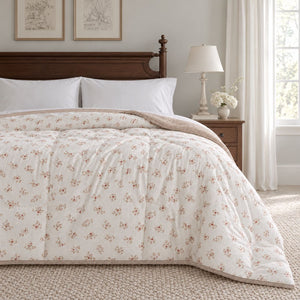Rosalie Blush Bouquet King Size Comforter - Home Artisan