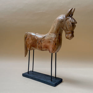 Leopold Wooden Horse Sculpture (Large) - Home Artisan