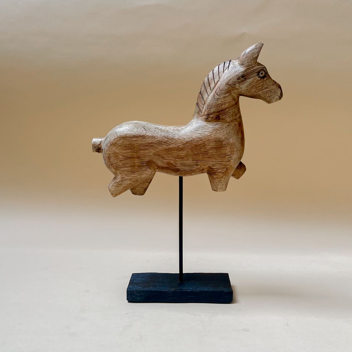 Nicholas Wooden Horse Sculpture (Small) - Home Artisan