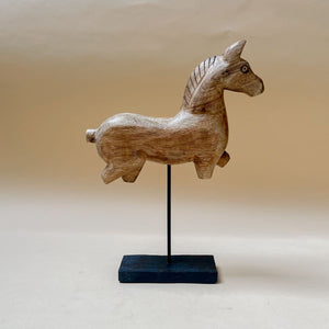 Nicholas Wooden Horse Sculpture (Small) - Home Artisan
