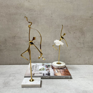 Golden Harmony Brass Sculpture - Home Artisan
