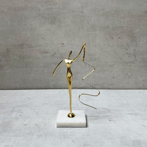 Golden Serenade of Silk Brass Sculpture - Home Artisan