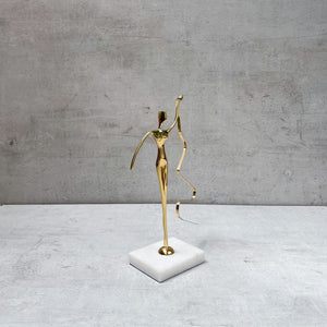 Golden Serenade of Silk Brass Sculpture - Home Artisan