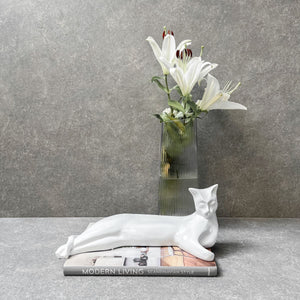 Milo White Cat Sculpture - Home Artisan