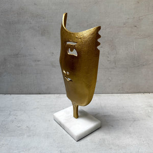 Tumul Face Cast Aluminium Sculpture - Home Artisan