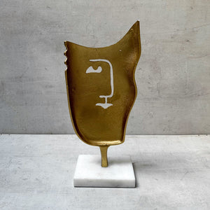 Tumul Face Cast Aluminium Sculpture - Home Artisan