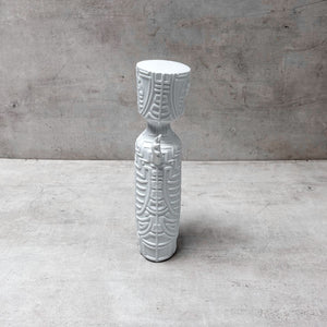 Tribal Totem White Ceramic Sculpture - Home Artisan