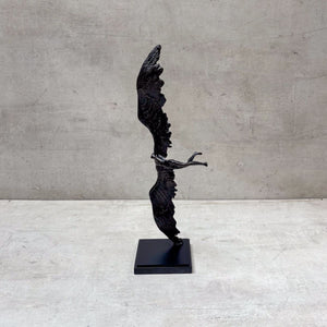 Flight of Dreams Black Metal Sculpture - Home Artisan