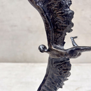 Flight of Dreams Black Metal Sculpture - Home Artisan