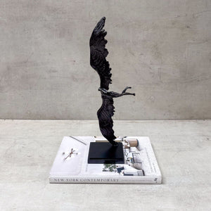 Flight of Dreams Black Metal Sculpture - Home Artisan