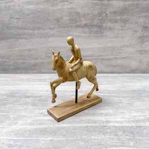 Horse with Rider Sculpture - Home Artisan