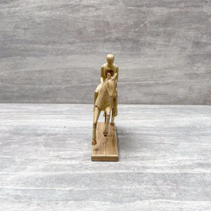 Horse with Rider Sculpture - Home Artisan