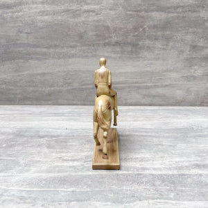 Horse with Rider Sculpture - Home Artisan