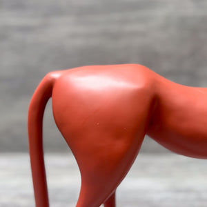 Minimalist Red Horse Sculpture - Home Artisan