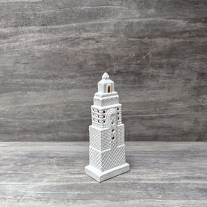 White Moroccan Tower Sculpture - Home Artisan