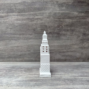 White Moroccan Tower Sculpture - Home Artisan