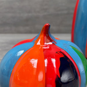 Striped Multicolor Pumpkin Decor Set of 3 - Home Artisan