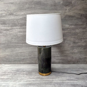 Green Ripple Ceramic Table Lamp