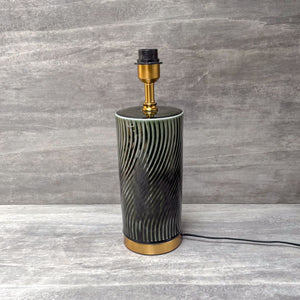 Green Ripple Ceramic Table Lamp