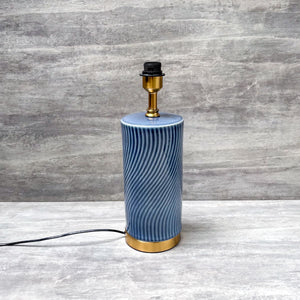 Navy Ripple Ceramic Table Lamp