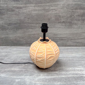 Terracotta Leaf Motif Ceramic Table Lamp (Small) - Home Artisan