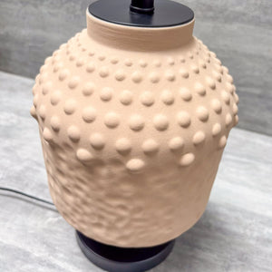Textured Clay Ceramic Table Lamp - Home Artisan
