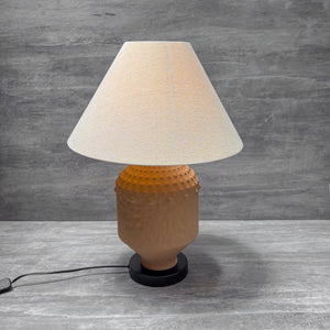 Textured Clay Ceramic Table Lamp - Home Artisan