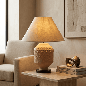 Textured Clay Ceramic Table Lamp