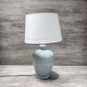Celadon Blue Pottery Ceramic Table Lamp - Home Artisan