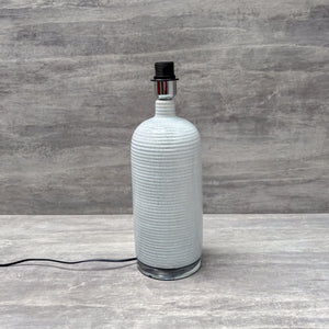 Tall Grey Cylinder Ceramic Table Lamp - Home Artisan