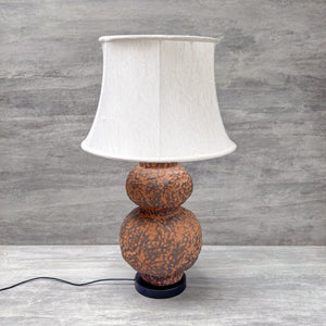 Rust Textured Gourd Ceramic Table Lamp - Home Artisan
