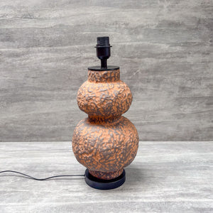 Rust Textured Gourd Ceramic Table Lamp - Home Artisan
