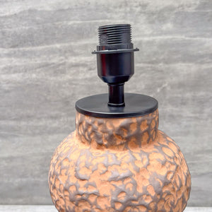 Rust Textured Gourd Ceramic Table Lamp - Home Artisan