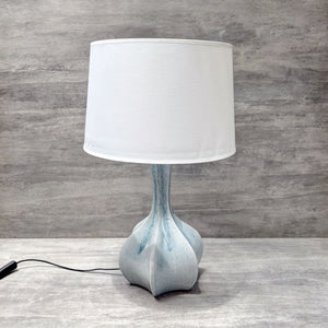 Blue Petal Footed Ceramic Table Lamp - Home Artisan
