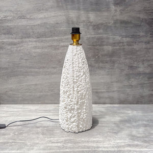 Coral Reef Textured White Ceramic Table Lamp - Home Artisan