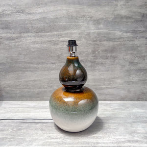 Gradient Glazed Orb Ceramic Table Lamp - Home Artisan